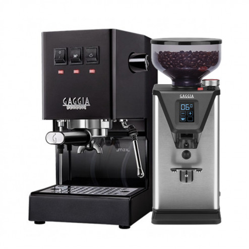 Gaggia Classic Evo Pro Schwarz & Gaggia MDF 55